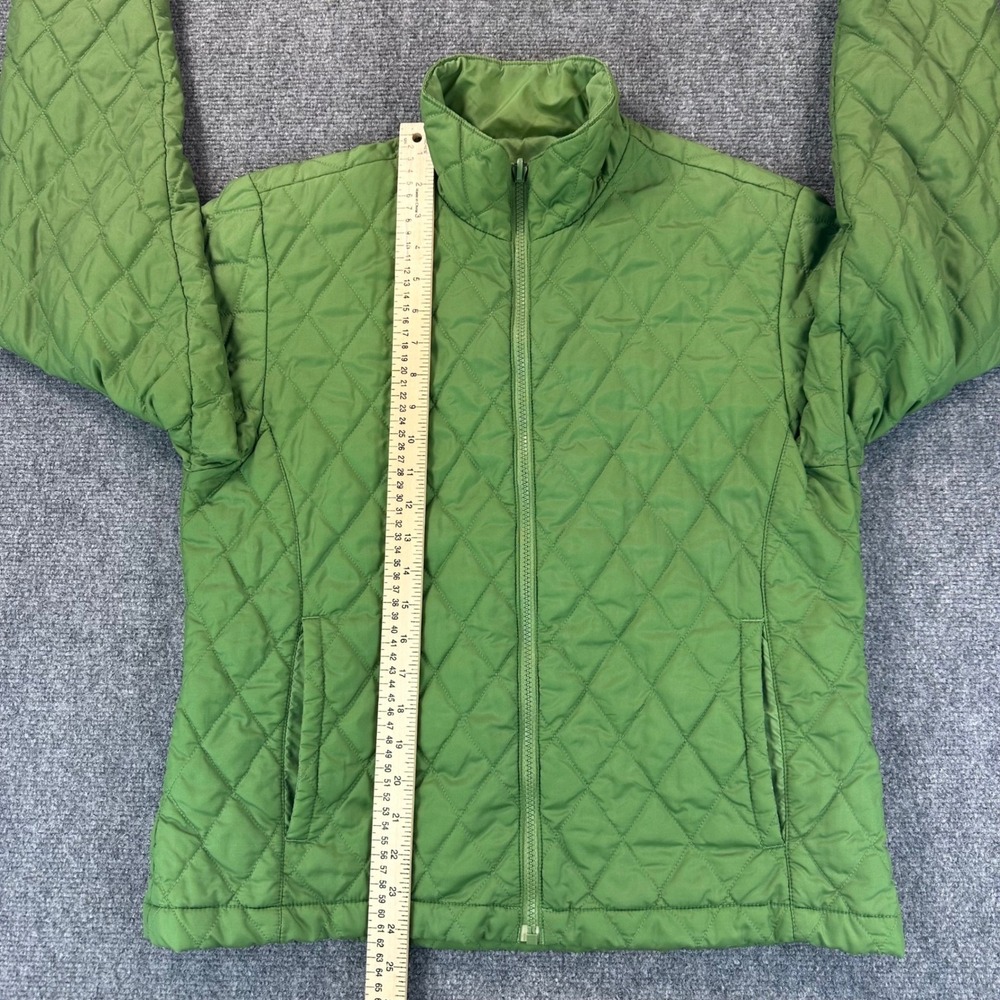Lands End Quilted Puffer Insulated  Lightweight Jacket Womens M Green *Read‎ - Picture 9 of 14